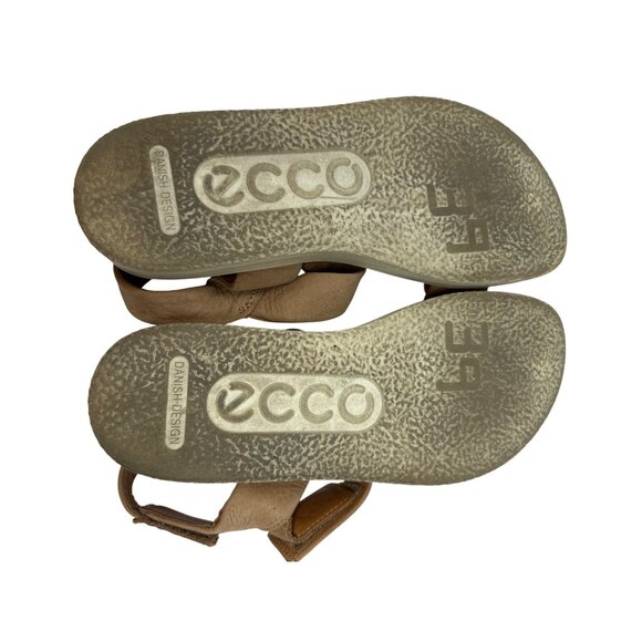 Ecco Flowt Leather Adjustable Strap Sandals with Cushioned Sole Size 39 US 8 - Picture 11 of 13